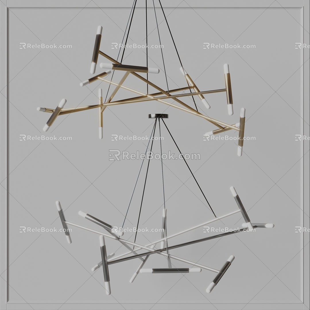 Idea modern chandelier metal chandelier 3d model