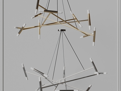 Idea modern chandelier metal chandelier 3d model