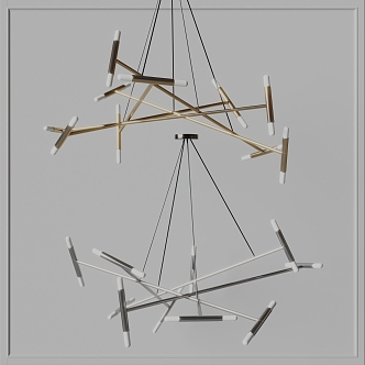 Idea modern chandelier metal chandelier 3d model