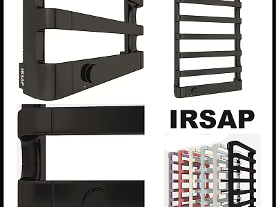IRSAP Modern Bathroom Accessories Towel Racks With Multiple Colors And Storage Design 3d model