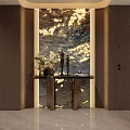 Modern Foyer Interior Design With Console Cabinet And Side Cabinet Decor