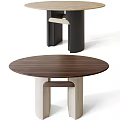RocheBobois Round Table Marble Dining Table Round Table Log Dining Table Stone Dining Table 3d model