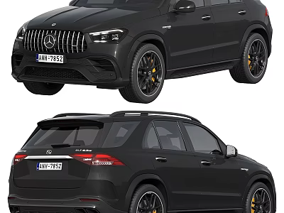 Black Mercedes AMG SUV With Sporty Alloy Wheels And Premium Exterior Design 3d model