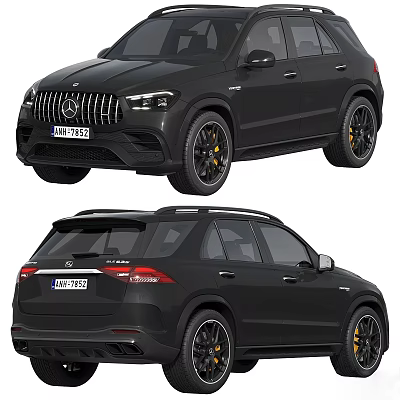 Black Mercedes AMG SUV With Sporty Alloy Wheels And Premium Exterior Design 3d model