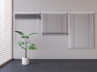 modern venetian blinds roller blinds curtain draw blinds 3d model