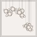 Modern chandelier net red chandelier combination 3d model
