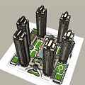 Modern High Rise Residential Buildings With Contemporary Exterior Design And Windows