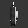 White Triangular Metal Pulley Hardware Tool Featuring Double Wheels And Top Hook
