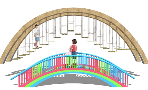 Children's Bridge Modern Bridge 3d model