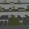 elevated section overpass section high-speed elevated section 3d model