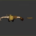 Game Movie Character Blonde Hair Green Top Brown Pants With Yellow Bow Arrows And Quiver