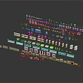 Modern Sci-Fi Equipment Sci-Fi Components High-Tech Components Sci-Fi Items 3d model