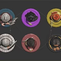 Colorful Character And Creature Figurines Featuring Armored Warriors Robed Mages Colored Bases