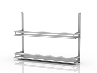 Modern Durable Metal Storage Shelf With Multi Tier Design For Organizing 3d model