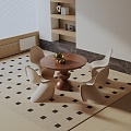 Modern dining table 3d model