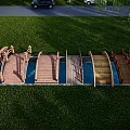 Wooden bridge trestle bridge Xiao Qiao is a wooden bridge landscape bridge arch bridge 3d model