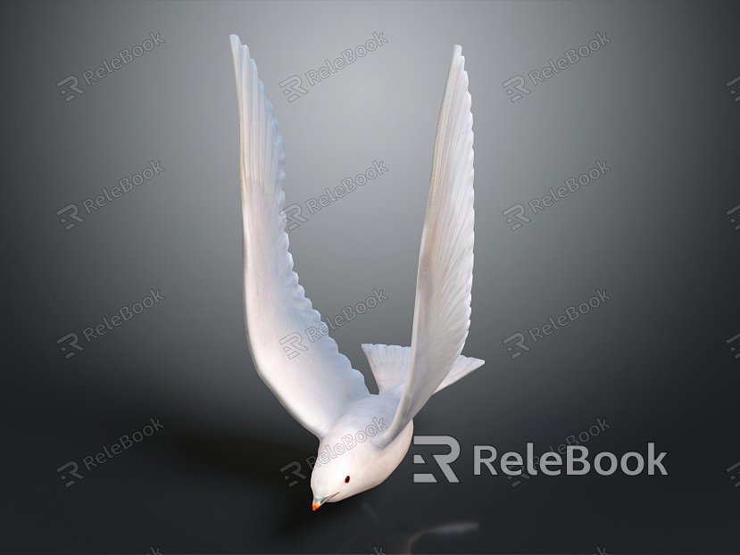 Modern seagull tooth color seagull carrier pigeon food pigeon model