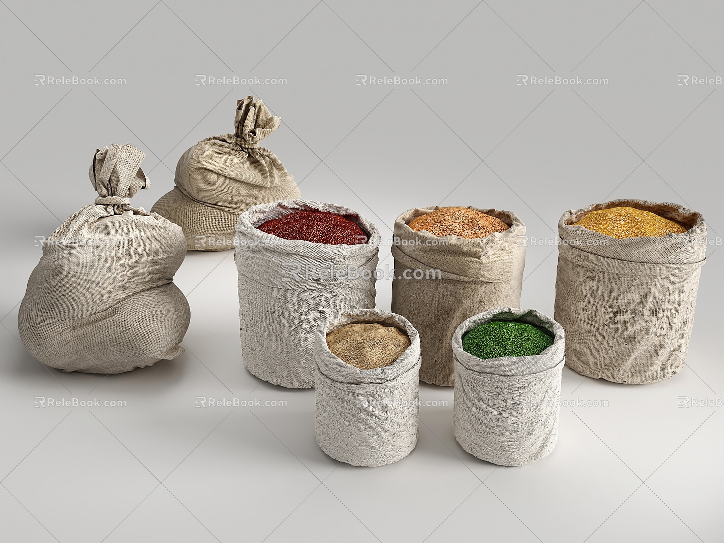 Modern Sack Sack Combination 3d model