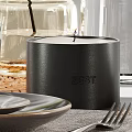 Stylish Tableware Set With Plates Forks Knives Spoons Napkin Water Glass Candle Holder And Flowers