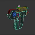 Futuristic Tactical Weapon With Dark Green Finish Scope And Ergonomic Grip