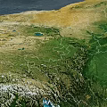 Detailed China Map Showing High Resolution Topographic And Geographical Features 3d model