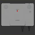White Sony Classic PlayStation Console With Connected Cables And Vintage Design