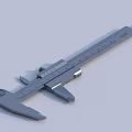 Metal Vernier Caliper Precision Measuring Tool With Clear Scale For Engineering Use 3d model
