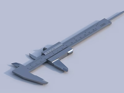 Metal Vernier Caliper Precision Measuring Tool With Clear Scale For Engineering Use 3d model