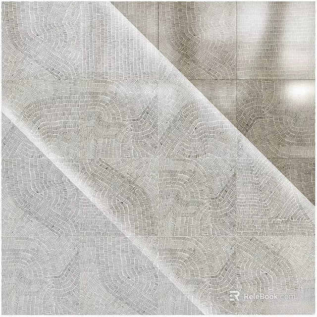 Textured Decorative Material With Intricate Patterns 3d model 