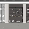 Modern bookcase 3d model