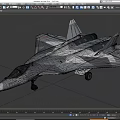 Su 57 fighter stealth fighter Felon twin stealth multi-purpose fighter super realistic high precision film and television level 3d model