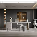 Modern study 3d model