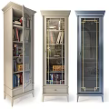Elegant Glass Door Cabinets In Various Colors With Book Storage And Decorative Design