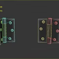 Durable Black Metal Hinges With Round Screws For Furniture Sturdy Design