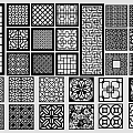 Various Decorative Lattice Patterns For Ornamental Screen And Partition 3d model
