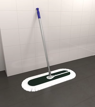 Flat Mop With Washable Pad For Effective Household Tile Floor Cleaning 3d model