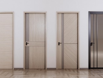 Modern swing door single door 3d model