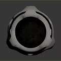 Futuristic Mechanical Weapon Featuring Silver Metal Body Black Grip and Detailed Design