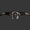 Detailed Red Haired 3D Character Model In Dark Overalls With Brown Boots And Black Gloves