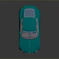 Turquoise Sports Car With Blue Roof Sleek Exterior Design And Shiny Alloy Wheels