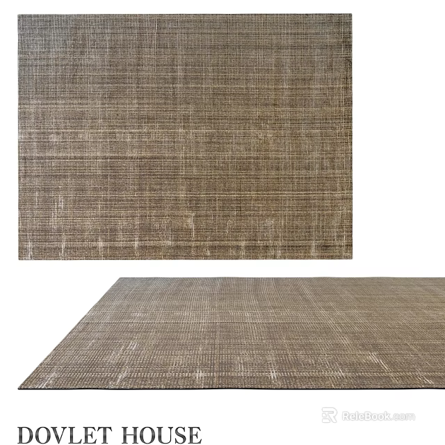 Square Woven Textured Natural Brown Carpet For Living Room Home Decor 3d model 