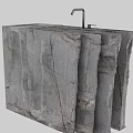 Marble Washbasin Modern Design With Natural Stone Texture And Integrated Countertop