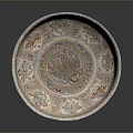 Intricately Carved Decorative Bowl With Colorful Figure Patterns And Detailed Designs