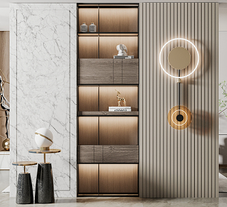 Modern Decorative Cabinet Decorative Cabinet Background Wall 3d model