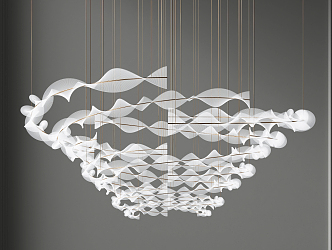 Modern chandelier 3d model