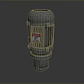 Building Construction Equipment With Gray Casing And Red Danger Warning Label