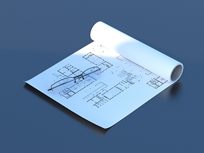 Glasses Drawing Design Drawing Paper 3d model