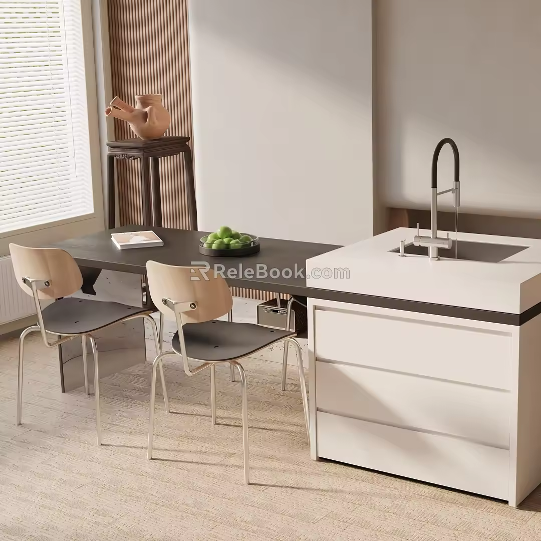 Modern table combination 3d model
