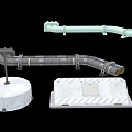 Modern sci-fi lunar base space equipment 3d model