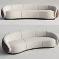 Modern Multi-Person Sofa Curved Multi-Person Sofa Human Sofa Three-Person Sofa 3d model